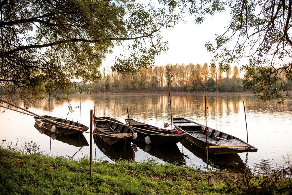 Des barques sur la Loire