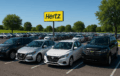 parking avec des voitures de location hertz