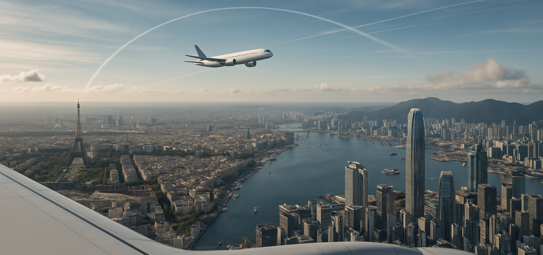 paris hong kong temps de vol