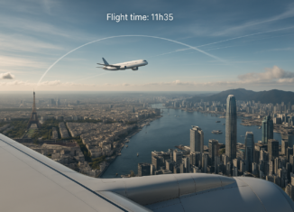 paris hong kong temps de vol